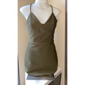 Olive Green Mini Dress